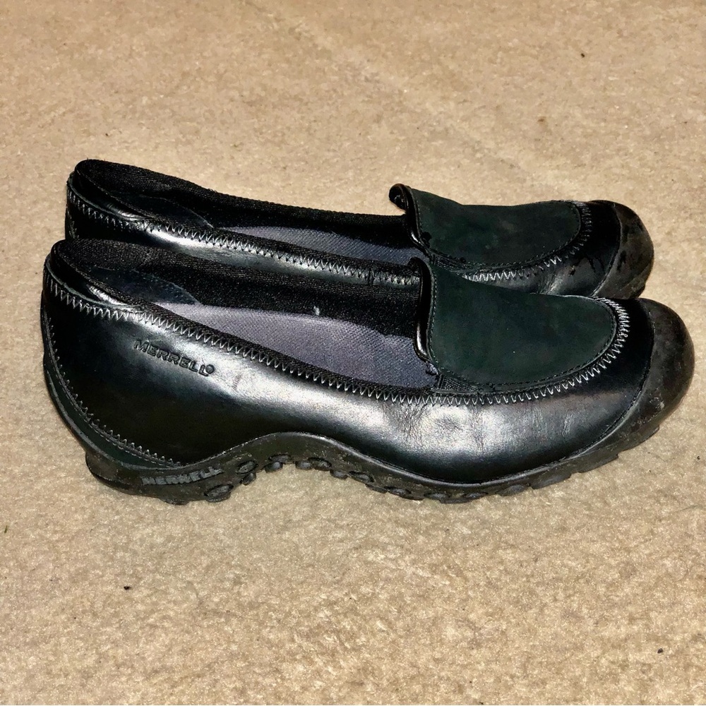 Merrell Women's Black Slip-On Driving Loafers